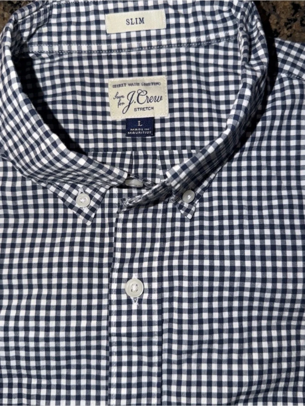J. Crew Men’s Green and Blue Gingham Button-Down Shirt Set